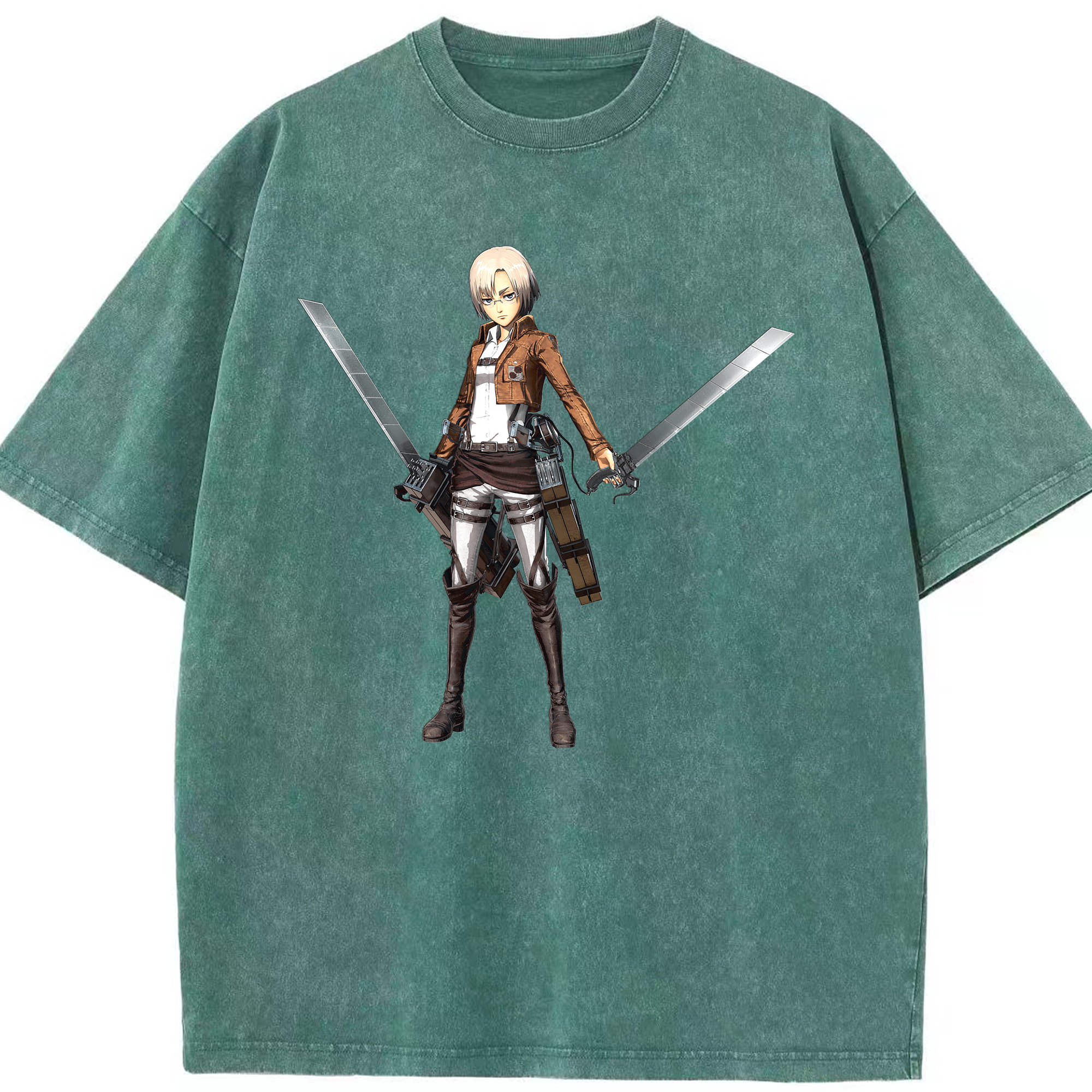 （画像用）  綿100% ヴィンテージ風 半袖Tシャツ（フロントプリント）